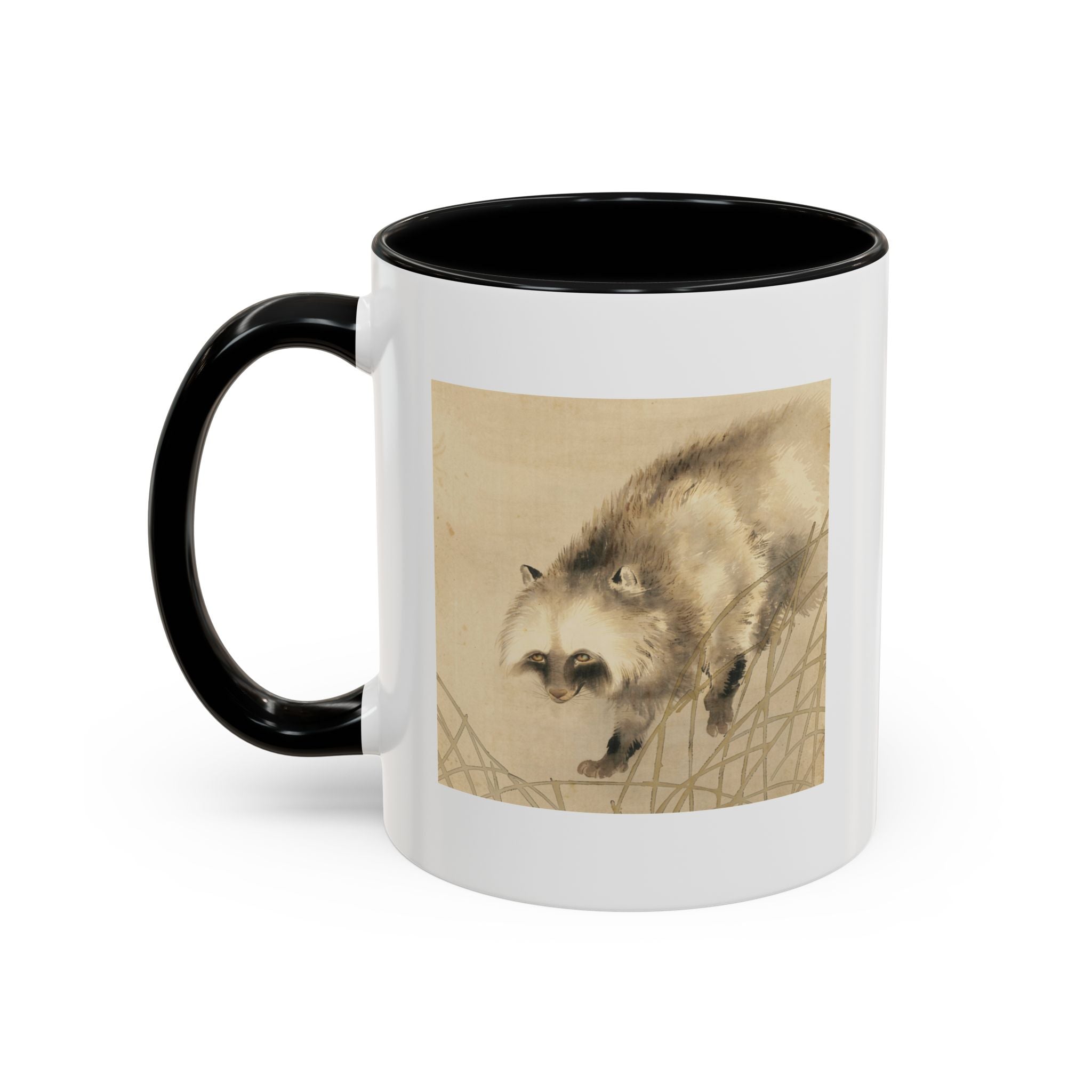 Yoshimura Hōryū "Raccoon Dog Under Moonlight" | Edo-period Japanese Art Mug — Museum Collection