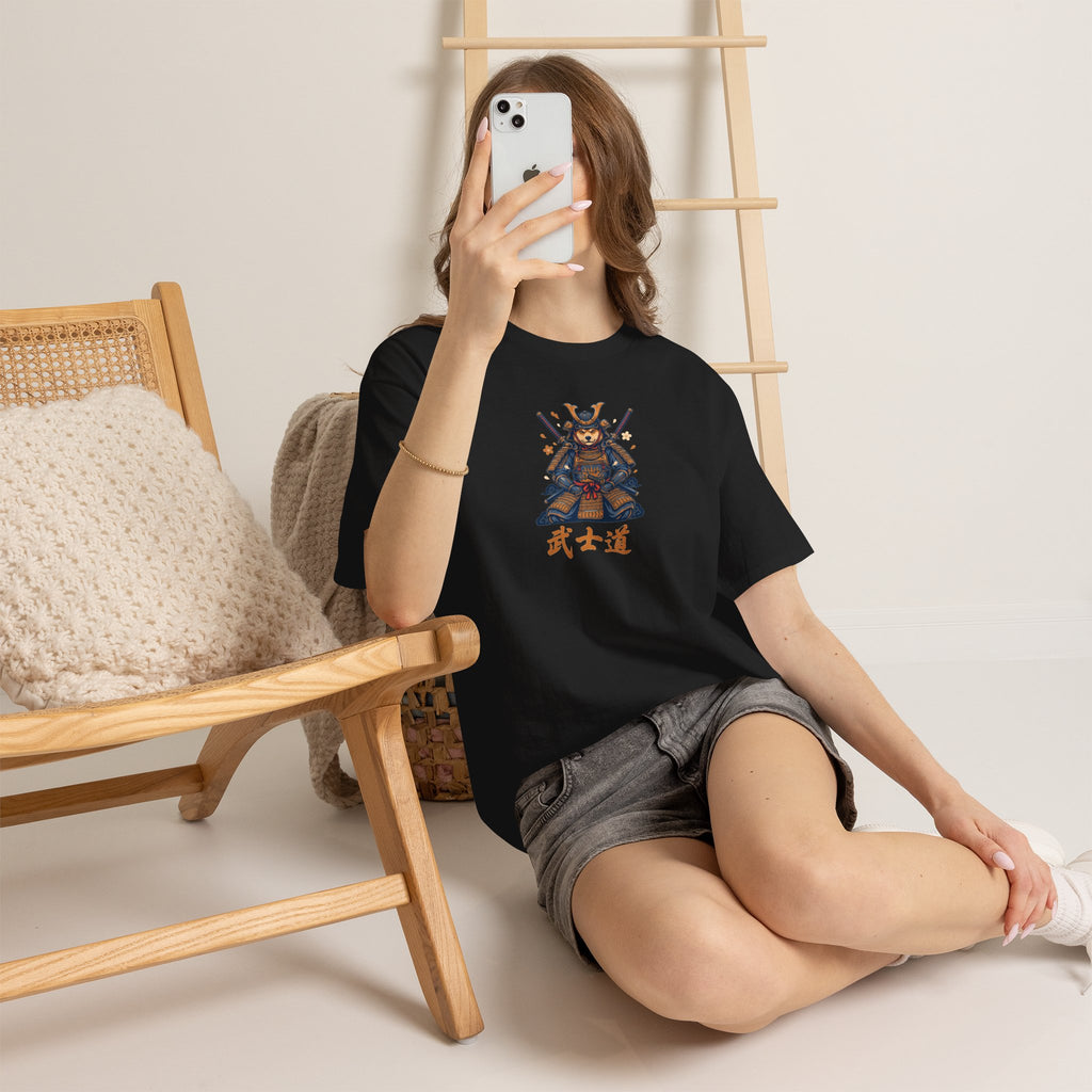 Samurai Warrior Tee, Retro Pixel Art with Bushido