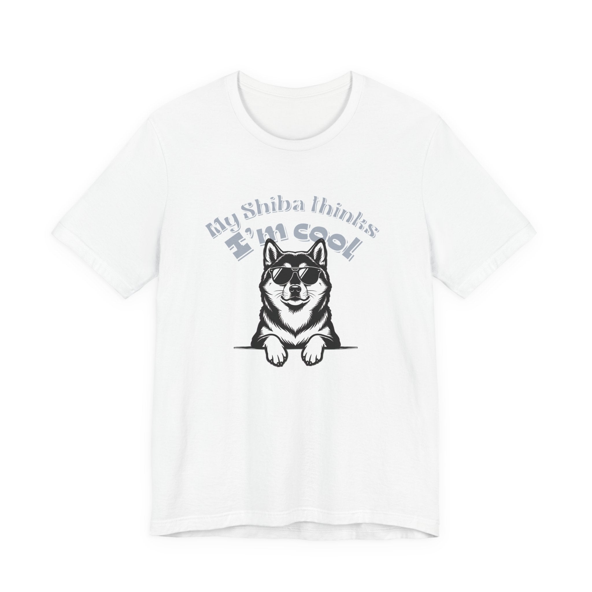 My Shiba Thinks I'm Cool, Shiba Inu Sunglasses Graphic Tee, Japanese Dog Lover Gift, Unisex T-Shirt