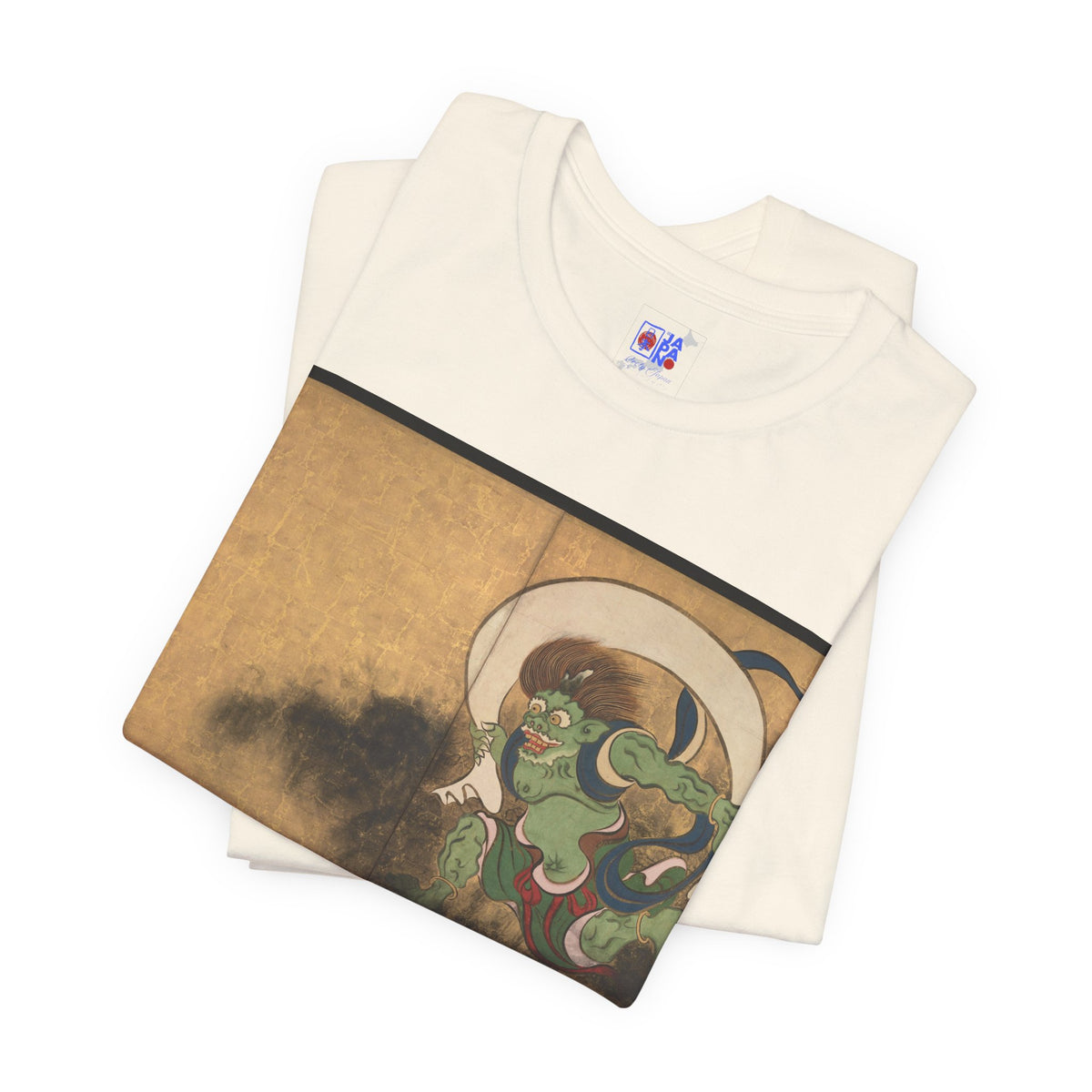 Vintage Japanese Wind God T‑Shirt — Traditional Art Ukiyo-e Tee