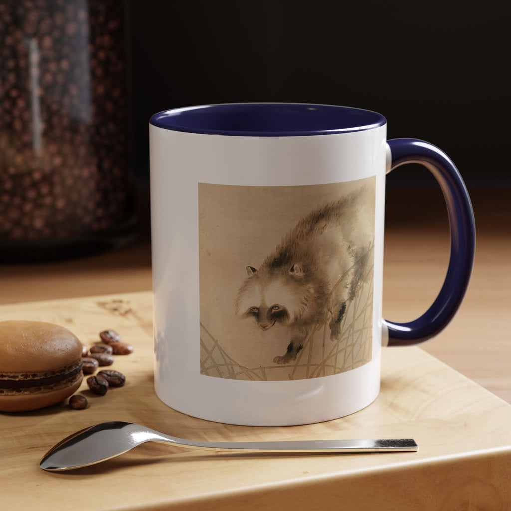 Yoshimura Hōryū "Raccoon Dog Under Moonlight" | Edo-period Japanese Art Mug — Museum Collection