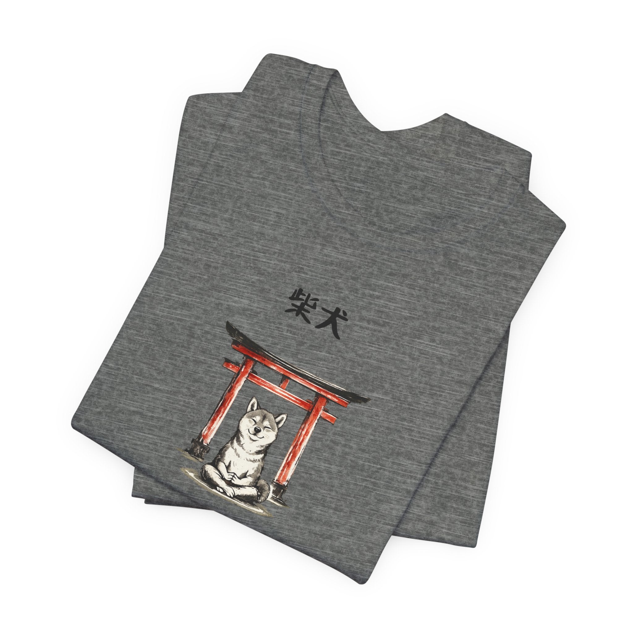 Shiba Inu Torii Gate Calm Down Your Mind T-Shirt | Japanese Zen Tee