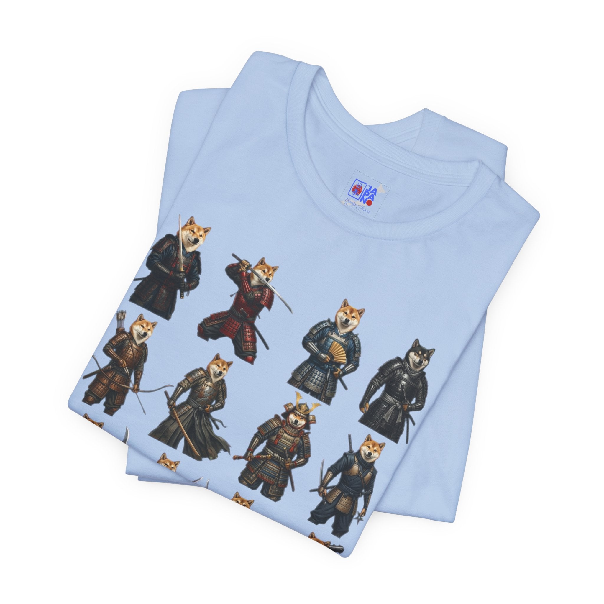 Shiba Inu Samurai T-Shirt, Japanese Warrior Dog Graphic Tee, Funny Dog Lover Gift, Anime Streetwear, Unisex Cotton Shirt