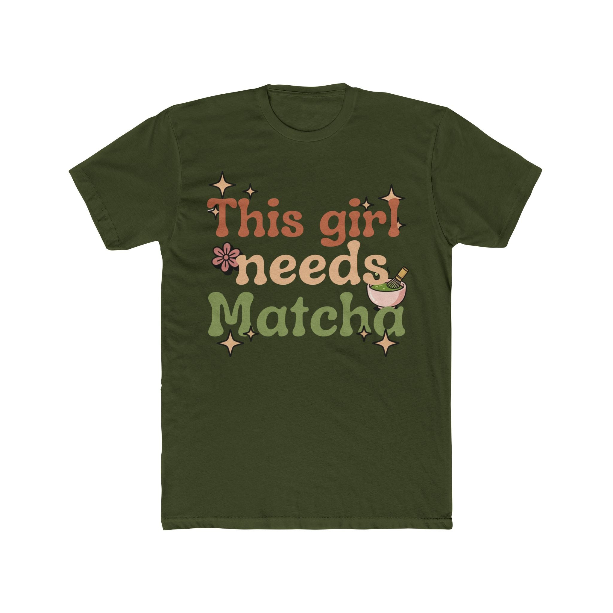 This Girl Needs Matcha Tee | Front-Print Typography Graphic | Matcha Collection