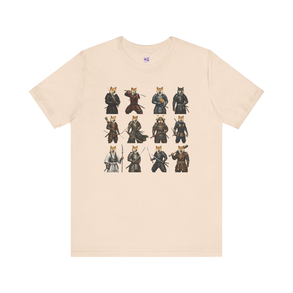Shiba Inu Samurai T-Shirt, Japanese Warrior Dog Graphic Tee, Funny Dog Lover Gift, Anime Streetwear, Unisex Cotton Shirt