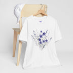 Kikyo (Balloon Flower) Floral Japanese Tee | Deep Purple Autumn Botanical Shirt