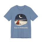 Hokkaido Fox — Kitsune Under the Winter Moon | Japanese Night Fox Graphic Tee