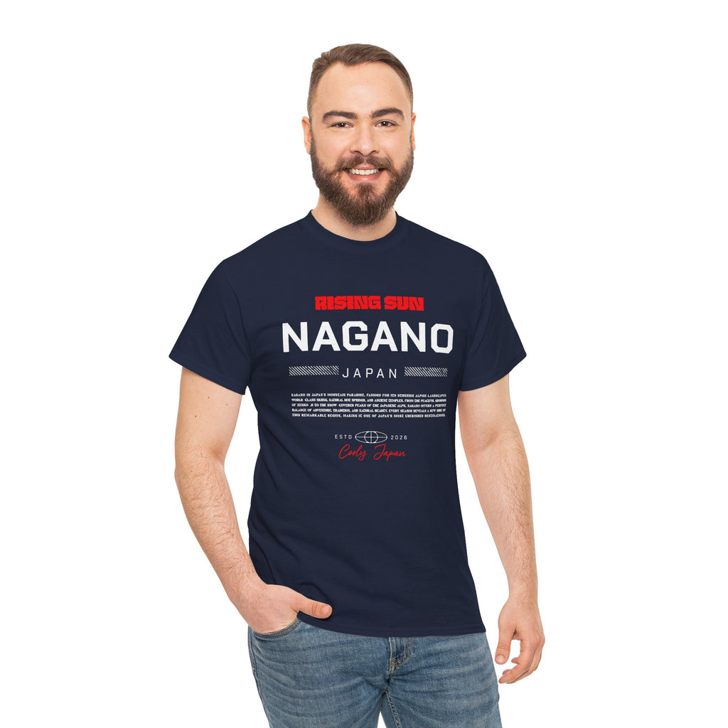 Nagano T-Shirt | 長野 Japanese Alps & Snow Monkey Japan City Tee | Designed by Japanese