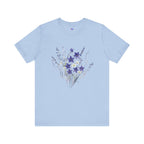 Kikyo (Balloon Flower) Floral Japanese Tee | Deep Purple Autumn Botanical Shirt
