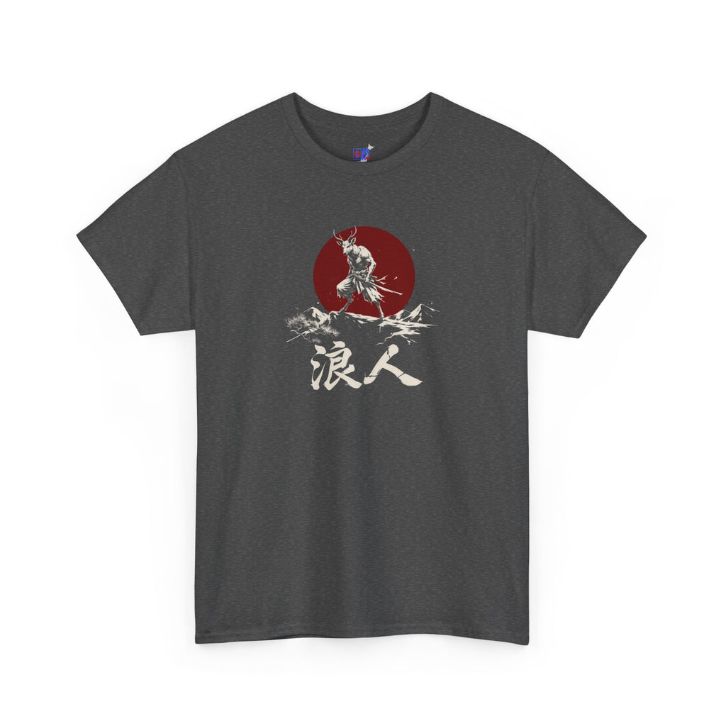 Samurai Wolf Tee — Japanese Ronin Graphic T-Shirt (浪人)