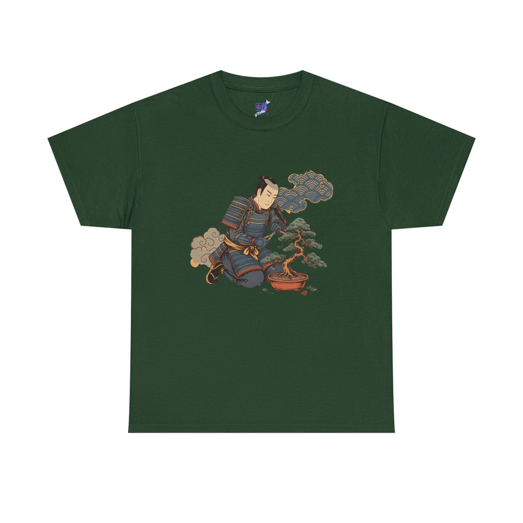 Bonsai Master Samurai T-Shirt, Japanese Ukiyo-E Bonsai Warrior Tee, Zen Gift for Bonsai Lovers, Tree Hobbyists & Plant Dad Gift