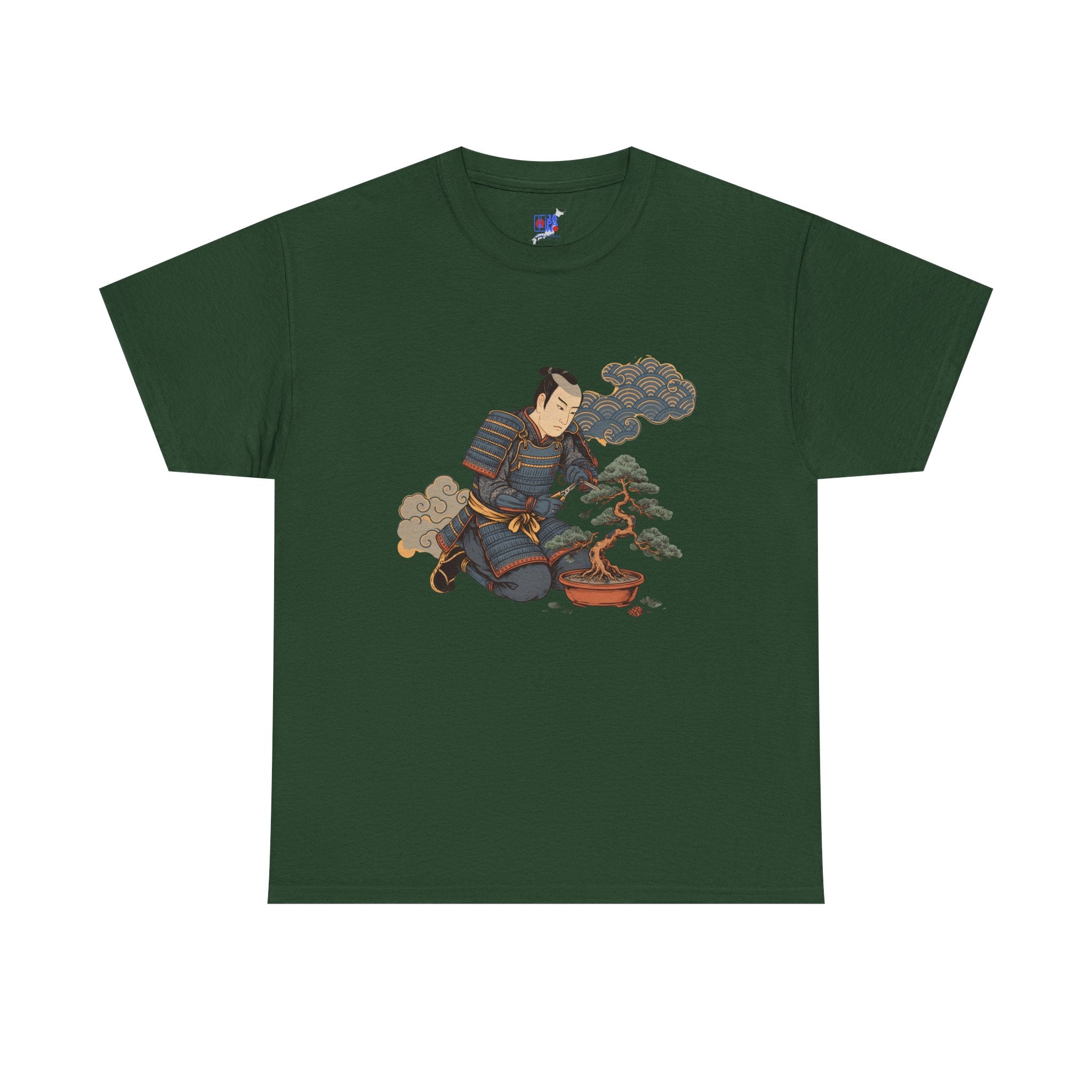 Bonsai Master Samurai T-Shirt, Japanese Ukiyo-E Bonsai Warrior Tee, Zen Gift for Bonsai Lovers, Tree Hobbyists & Plant Dad Gift