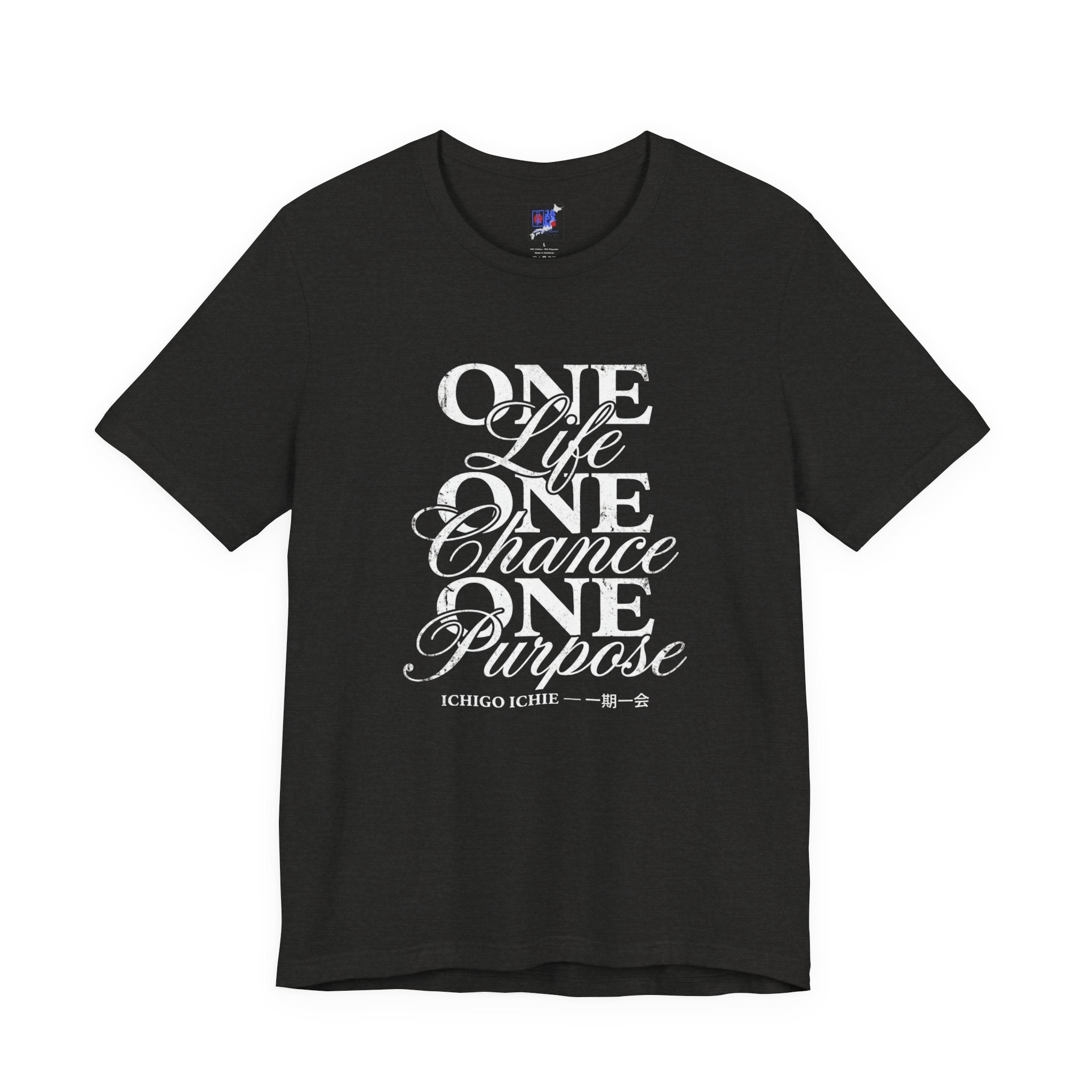 Ichigo Ichie Japanese Philosophy T-Shirt — One Life One Chance One Purpose | 一期一会 Vintage Typography Zen Tee