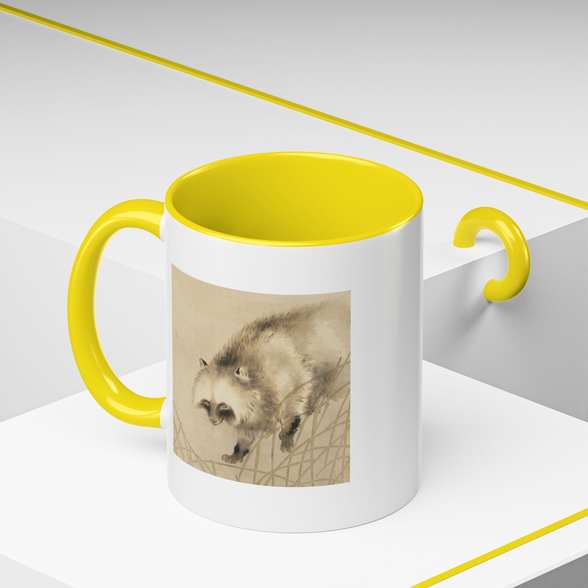Yoshimura Hōryū "Raccoon Dog Under Moonlight" | Edo-period Japanese Art Mug — Museum Collection