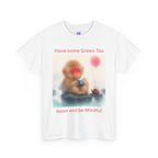 Mindful Monkey Tee — "Have Some Green Tea, Relax and Be Mindful" Cute Zen T-Shirt