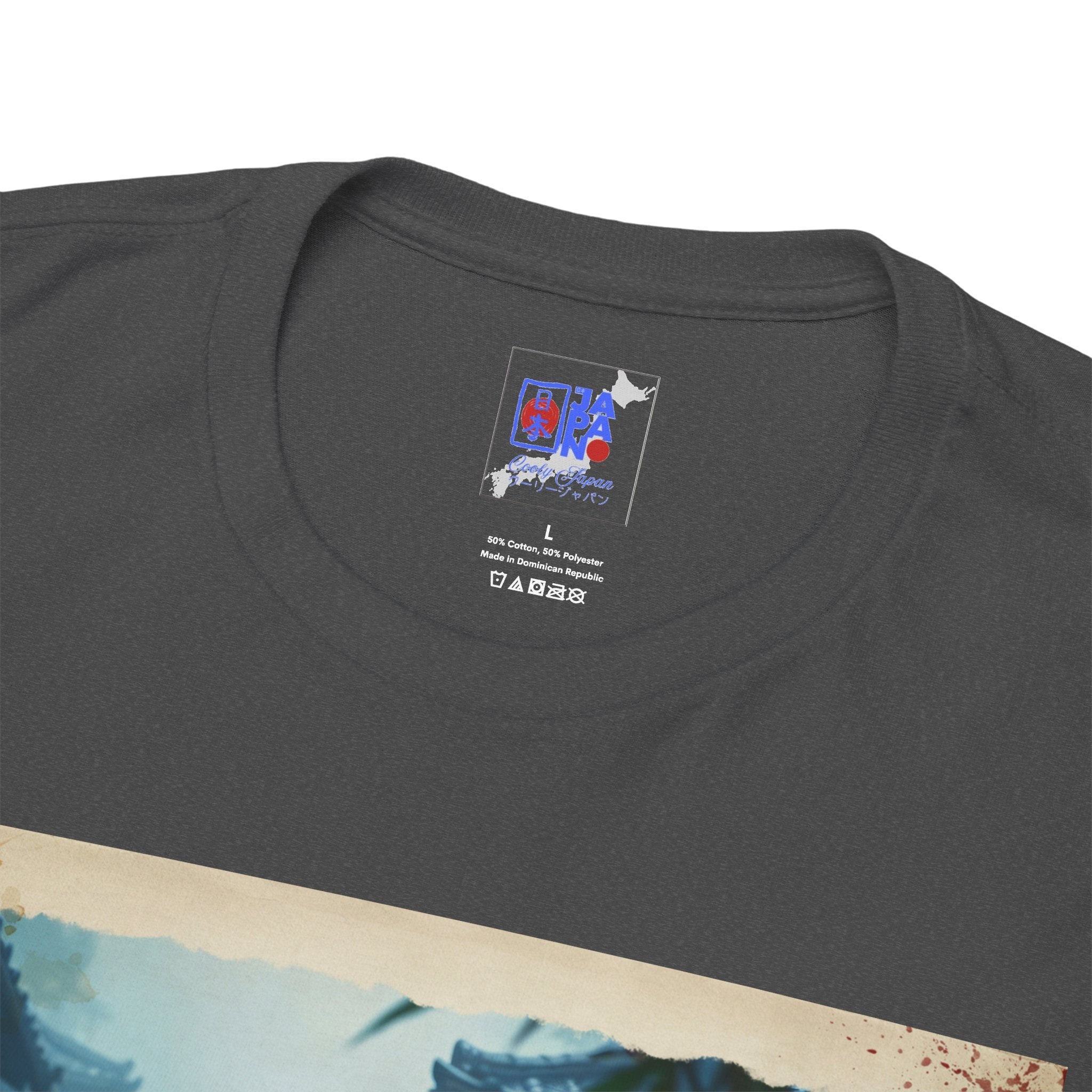 Tanuki Samurai T-Shirt — 狸の侍 Japanese Raccoon Dog Warrior | Yomichi Night Road Folklore Bushido Graphic Tee
