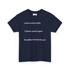 Lawson Saved My Life. 7-Eleven Saved It Again. FamilyMart Finished the Job. | Japan Convenience Store Tee — Dark Edition