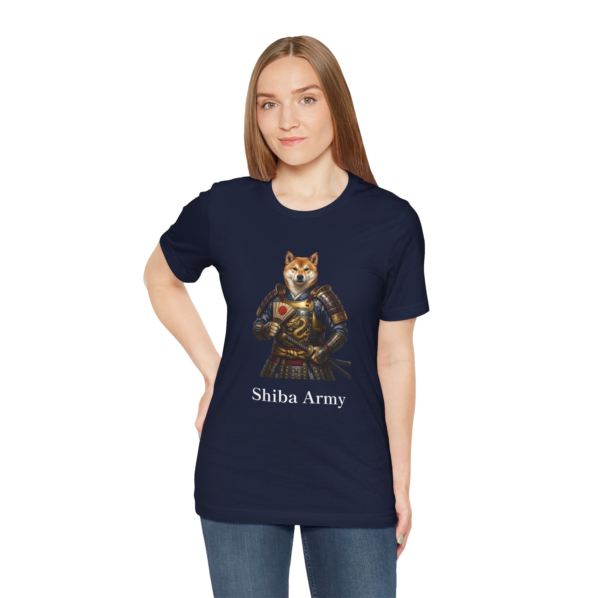 Samurai Shiba Inu T-Shirt, Shiba Army Japanese Warrior Dog Tee, Funny Dog Lover Gift - Cute Anime Samurai Shirt
