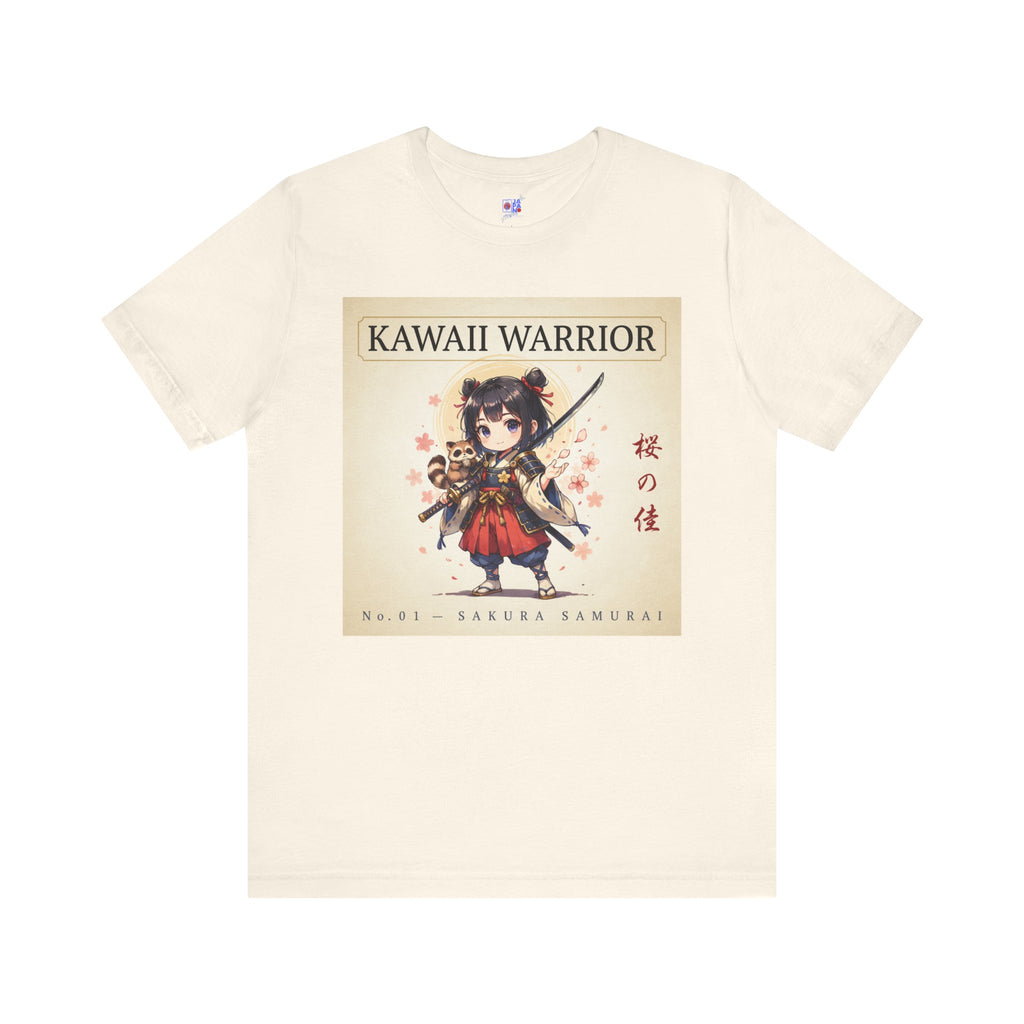 Kawaii Sakura Samurai T-Shirt — Cute Anime Warrior Tee