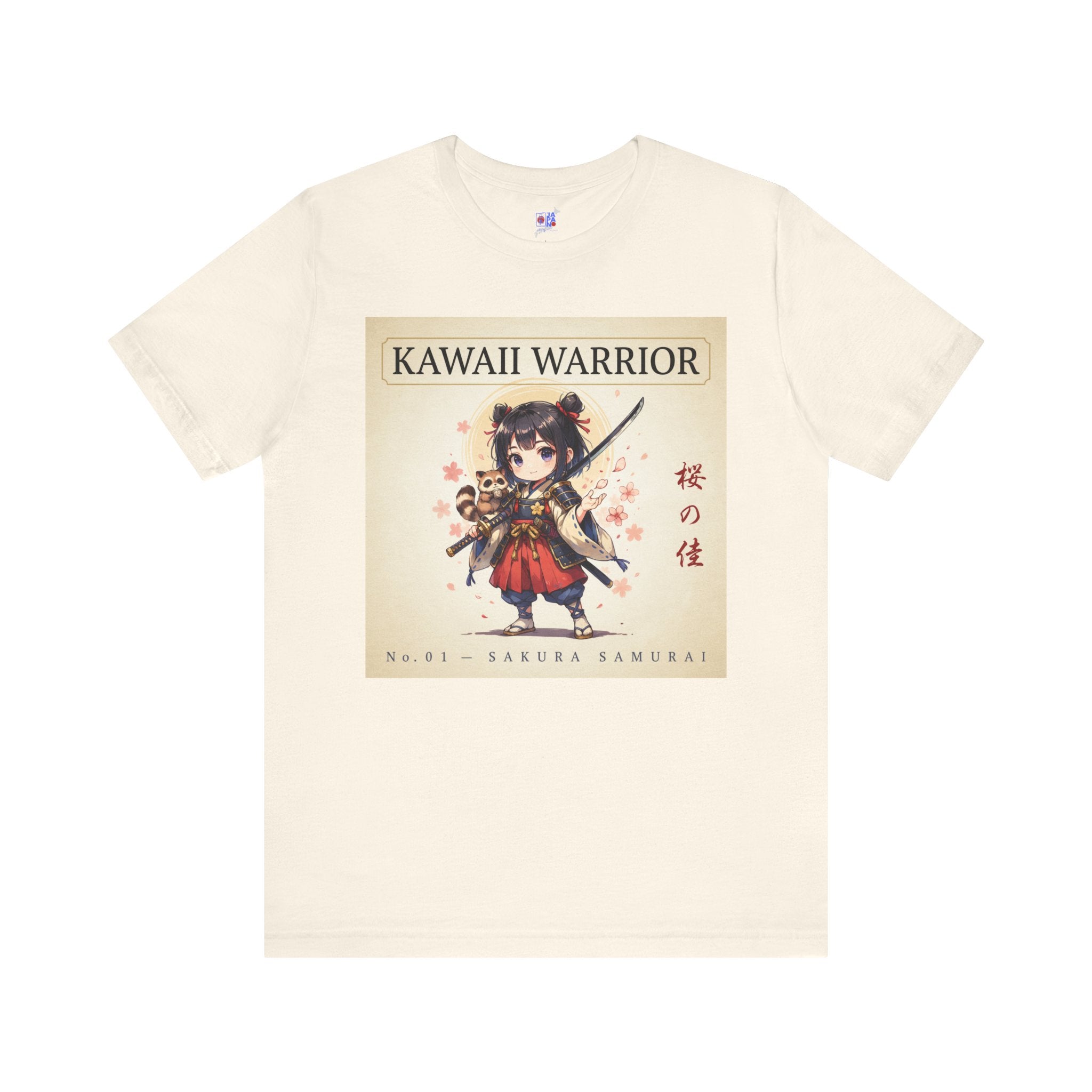 Kawaii Sakura Samurai T-Shirt — Cute Anime Warrior Tee