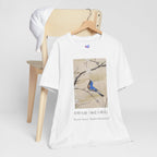 Nihonga Art Tee, Baika Shokin-zu Plum Blossoms and Blue Bird
