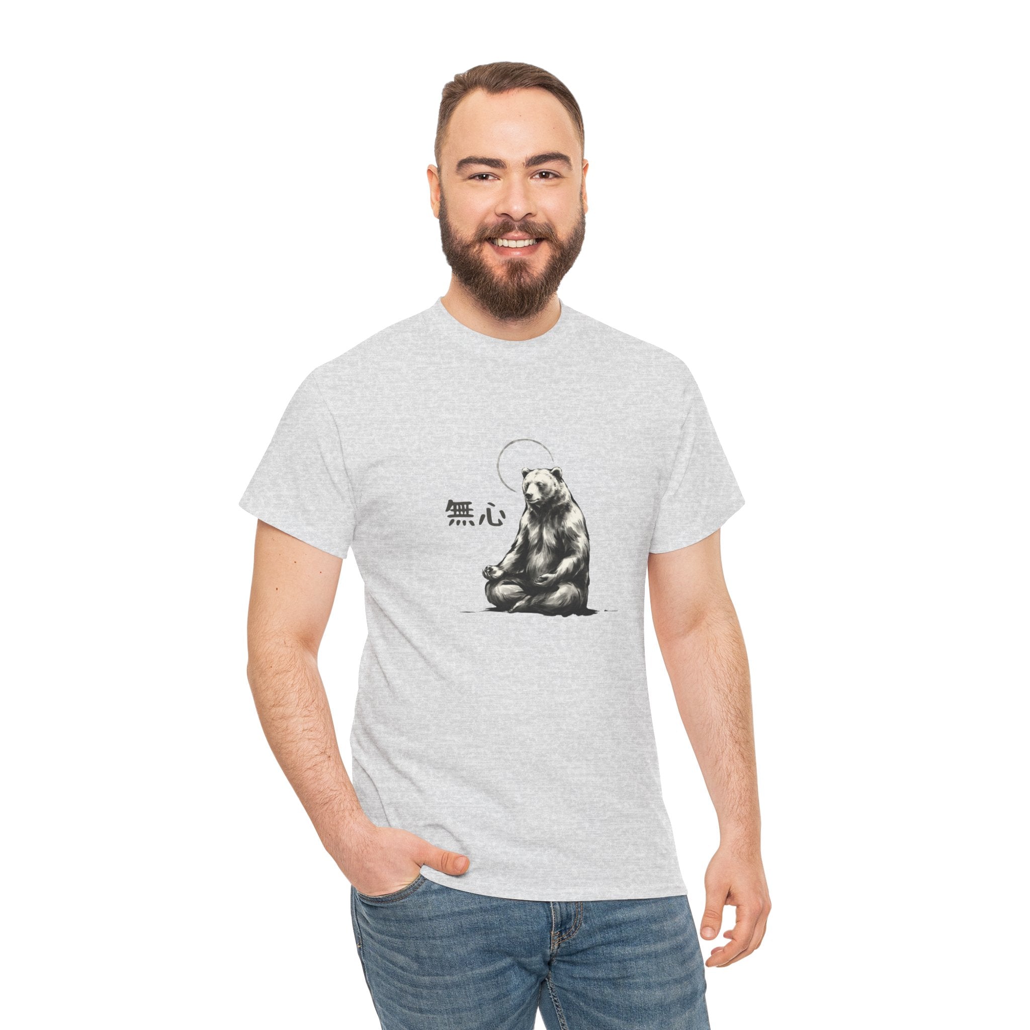 Meditating Bear T‑Shirt — Zen 'Mushin' Graphic Tee