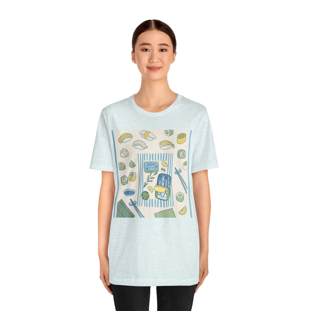 Sushi Picnic Tee, Cute Bento & Sushi Illustration T-Shirt