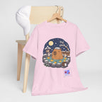 Kawaii Capybara Onsen T-Shirt | Japanese Hot Spring Winter Night Design