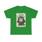 Samurai Shiba Inu Drinking Matcha Tee — Relax Matcha Time Graphic T-Shirt
