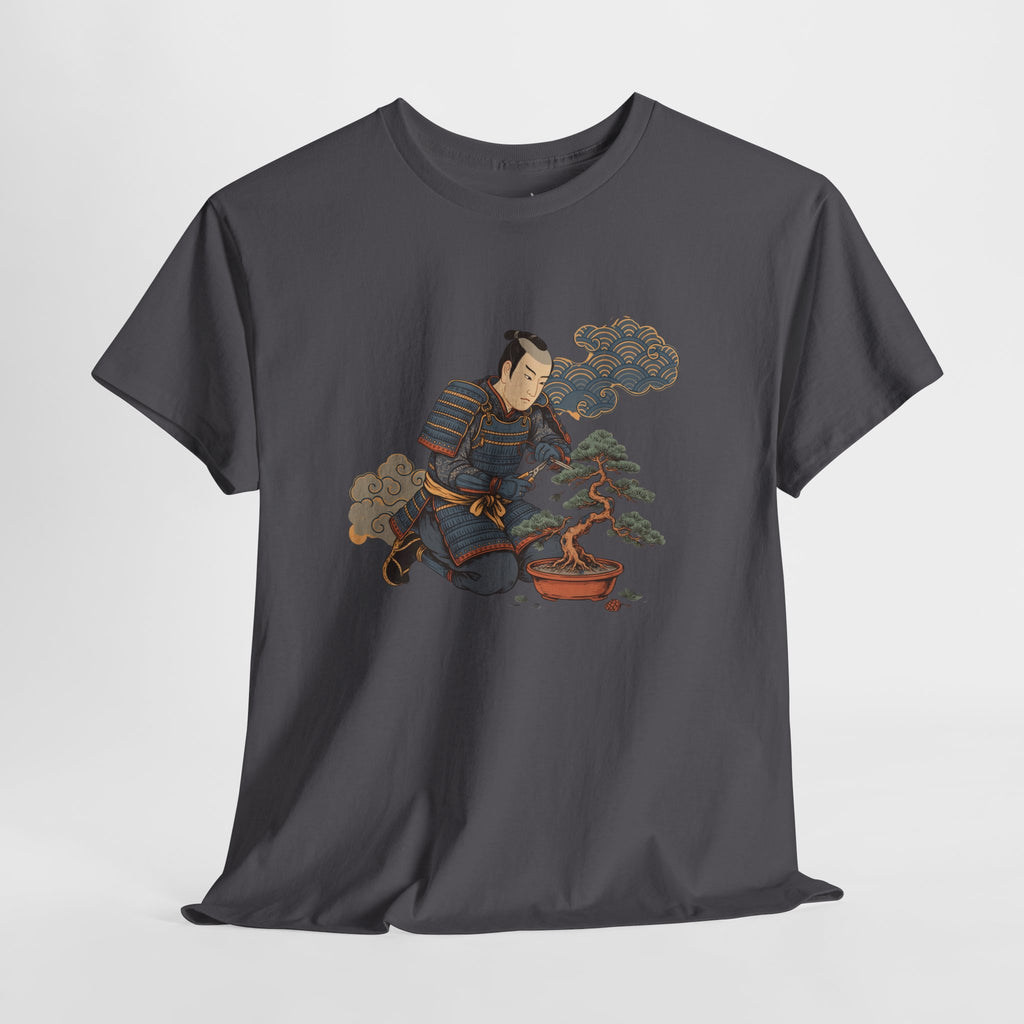 Bonsai Master Samurai T-Shirt, Japanese Ukiyo-E Bonsai Warrior Tee, Zen Gift for Bonsai Lovers, Tree Hobbyists & Plant Dad Gift