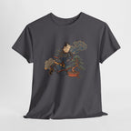 Bonsai Master Samurai T-Shirt, Japanese Ukiyo-E Bonsai Warrior Tee, Zen Gift for Bonsai Lovers, Tree Hobbyists & Plant Dad Gift