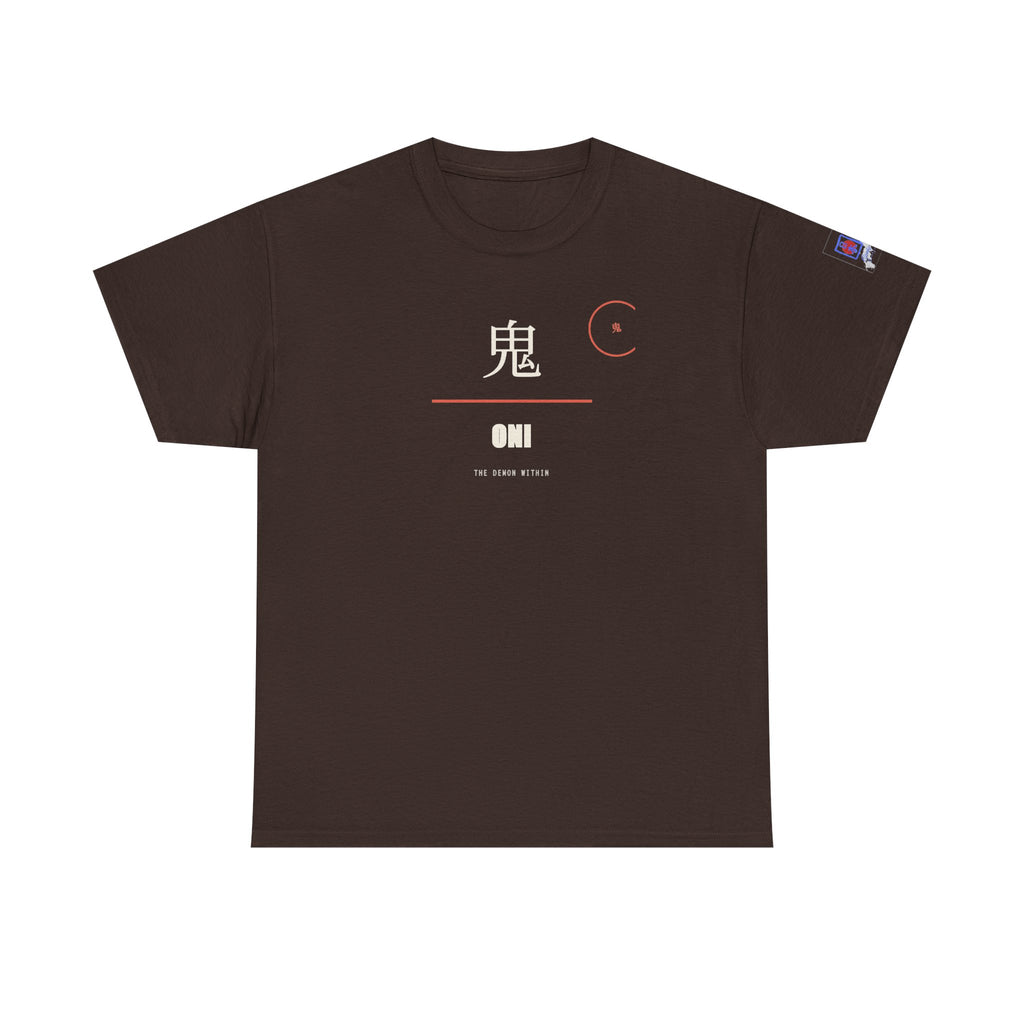 Oni T Shirt Japanese Demon Kanji Graphic Tee, Anime Lover Gift, Dark Minimalist Shirt, Halloween Costume Top