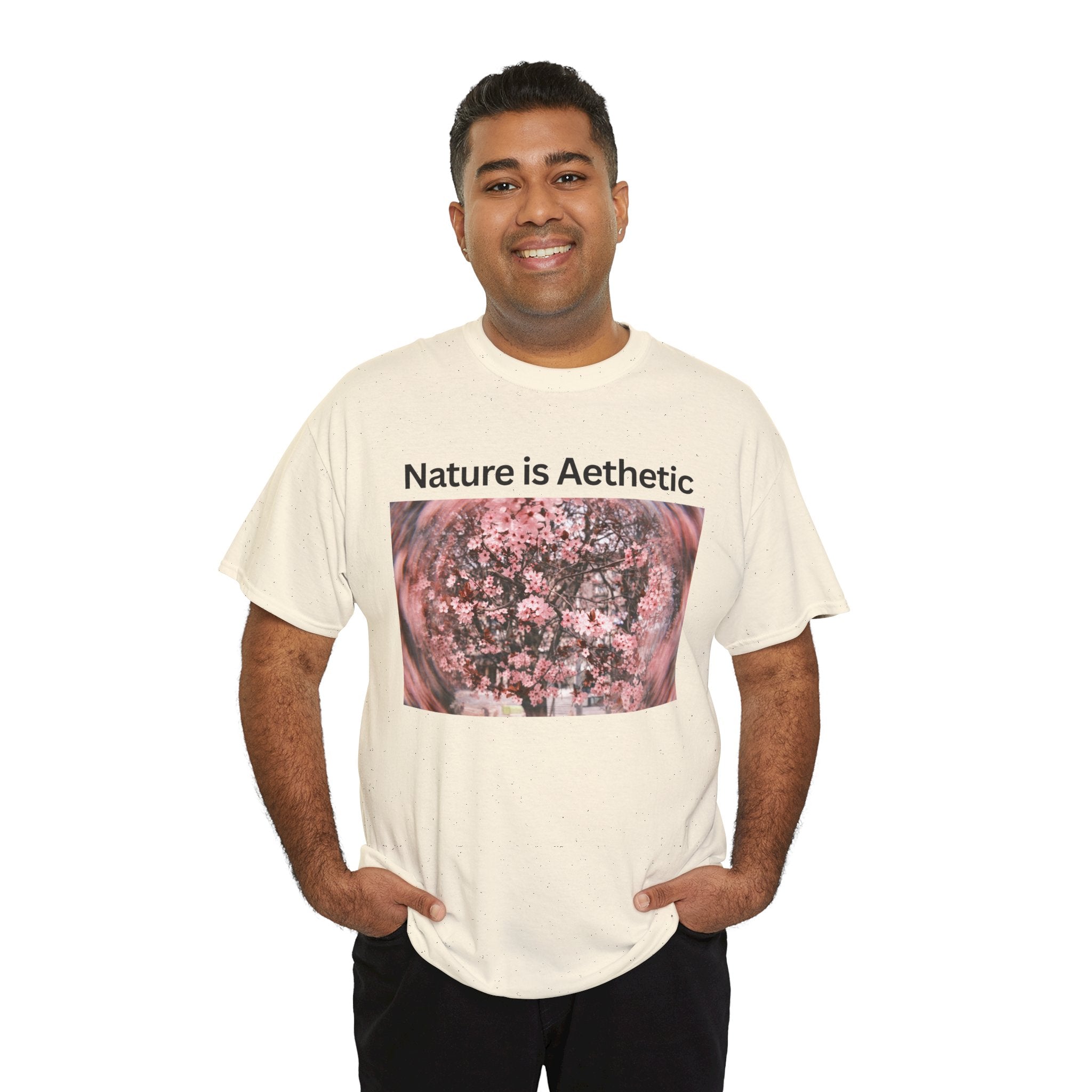 Nature Is Aesthetic Pink Sakura Floral T-Shirt