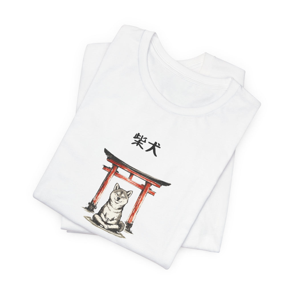 Shiba Inu Torii Gate Calm Down Your Mind T-Shirt | Japanese Zen Tee