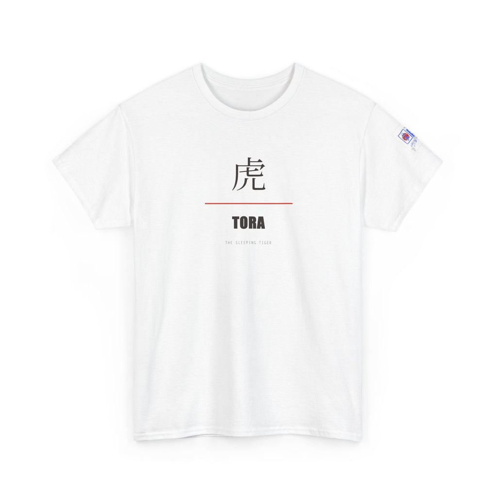 Tora Sleeping Tiger T Shirt Japanese Kanji Graphic Tee Casual Wear