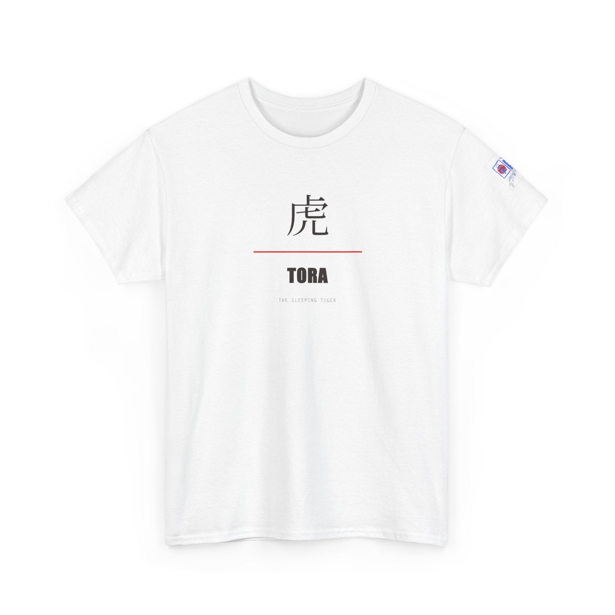 Tora Sleeping Tiger T Shirt Japanese Kanji Graphic Tee Casual Wear