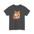 Shiba Inu Watercolor T-Shirt — Colorful Dog Portrait Tee