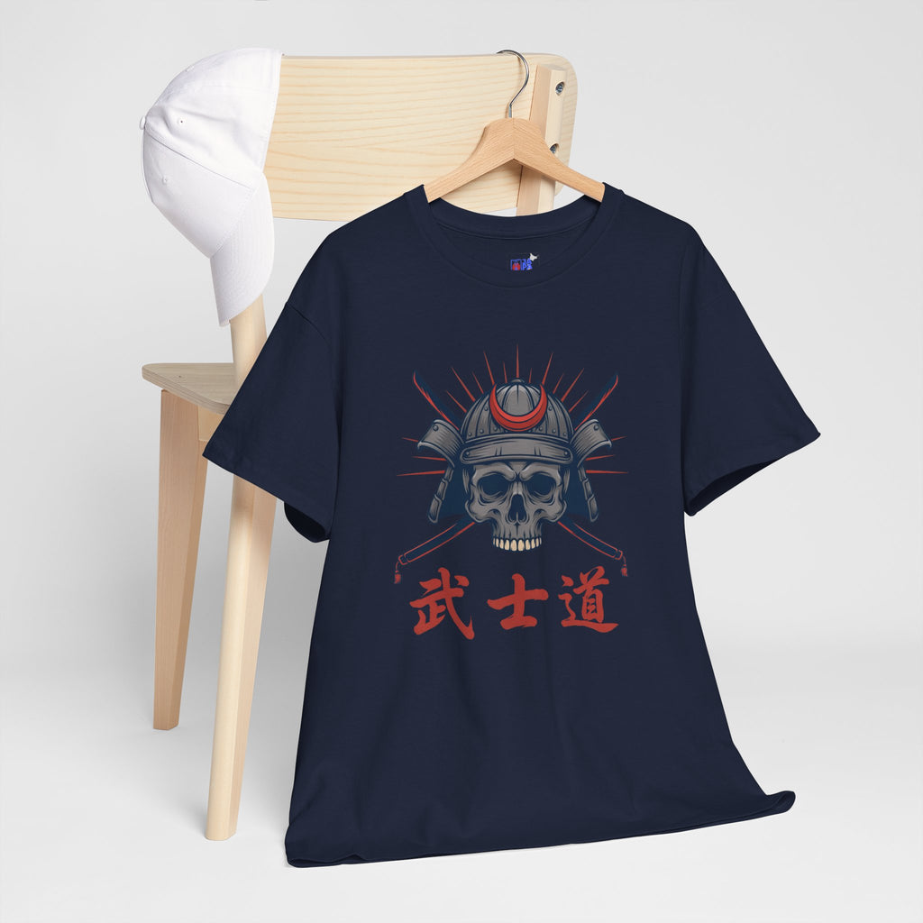 Samurai Skull T-Shirt — 武士道 Bushido Men's Graphic Tee | Japanese Warrior Dark Streetwear Shirt