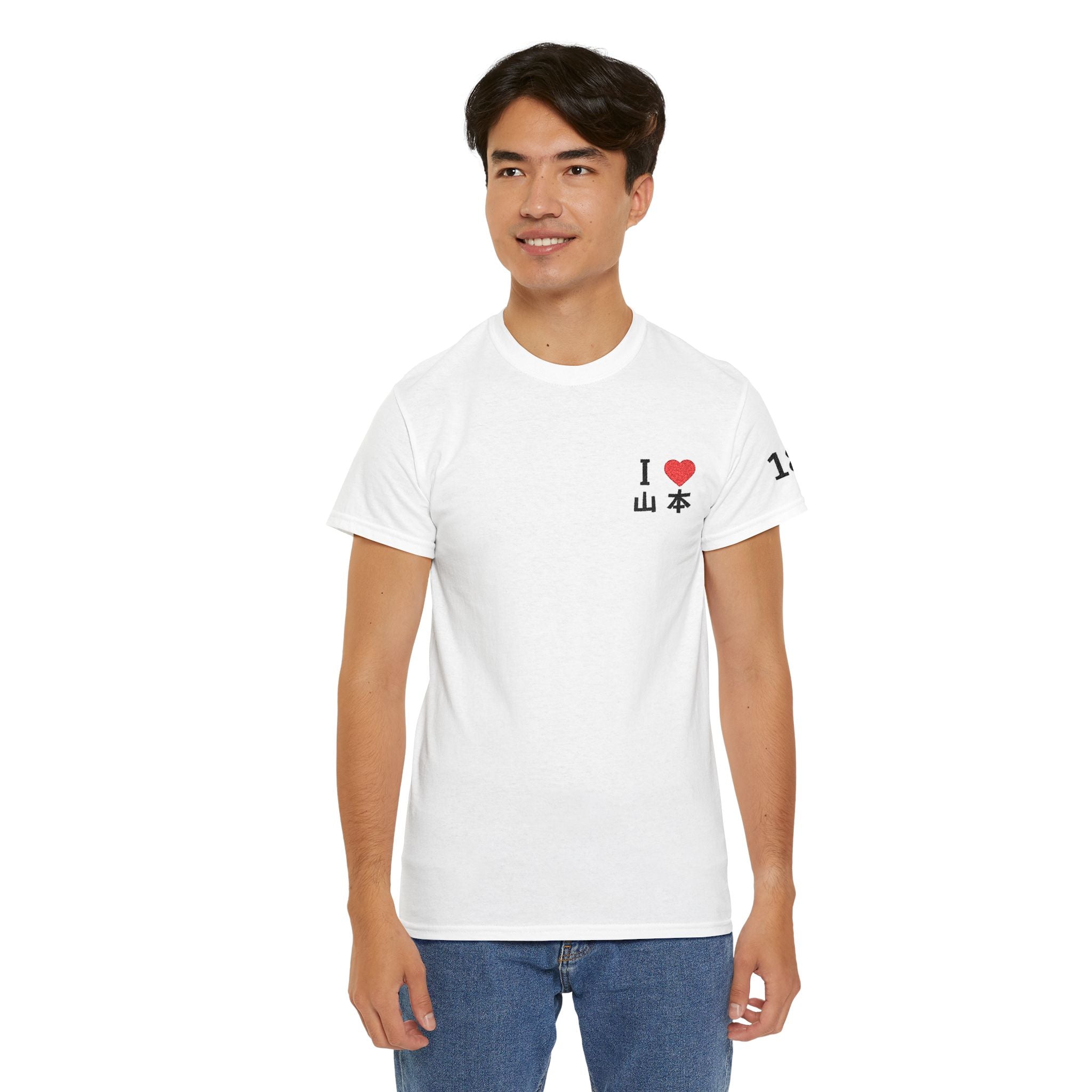I Love 山本 (Yamamoto) Baseball Tee — 18 Sleeve