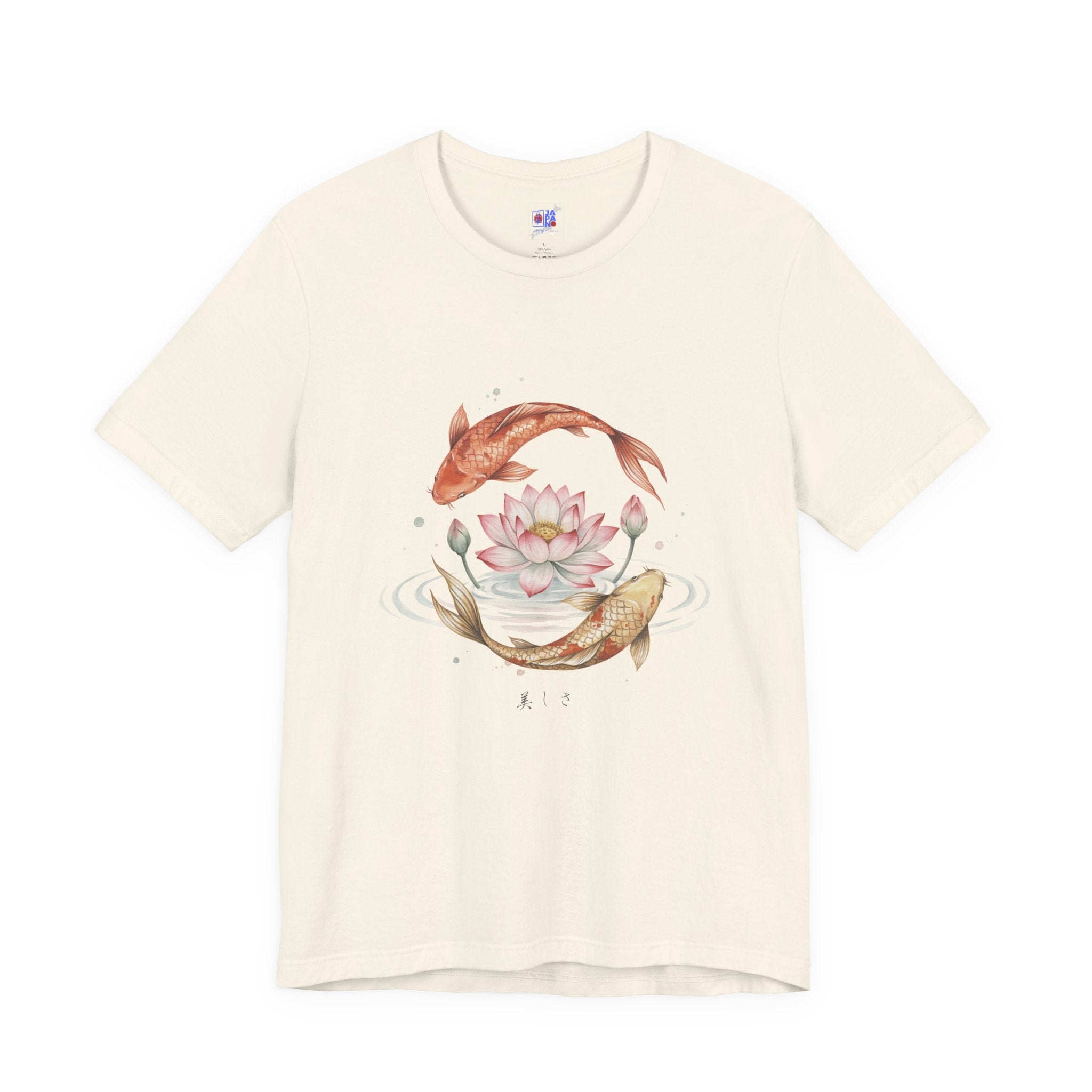 Koi and Lotus Beauty Tee | Koi Circle Floral Japanese Aesthetic