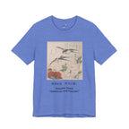 Teisai Hokuba "Swallows and Peonies" | Edo-period Surimono Art Tee (Light)