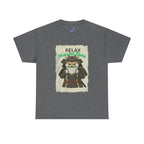 Samurai Shiba Inu Drinking Matcha Tee — Relax Matcha Time Graphic T-Shirt