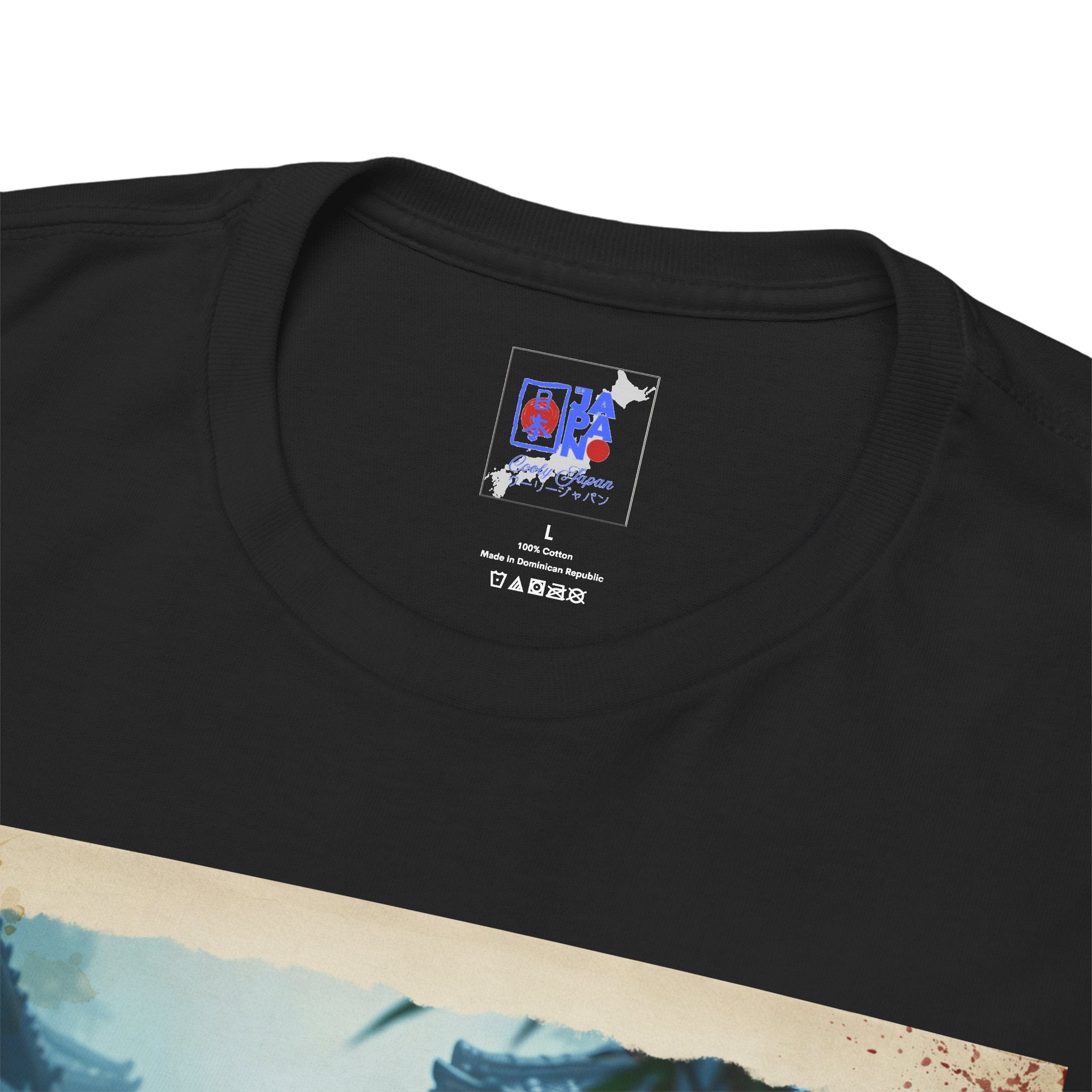 Tanuki Samurai T-Shirt, Japanese Raccoon Dog Warrior, Yomichi Night Road Folklore Bushido Graphic Tee