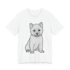 Wireframe Shiba Inu Puppy Tee | Dog Illustration T-Shirt