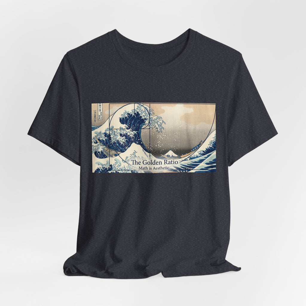 The Great Wave with Golden Ratio T-Shirt | Hokusai Wave Math Art