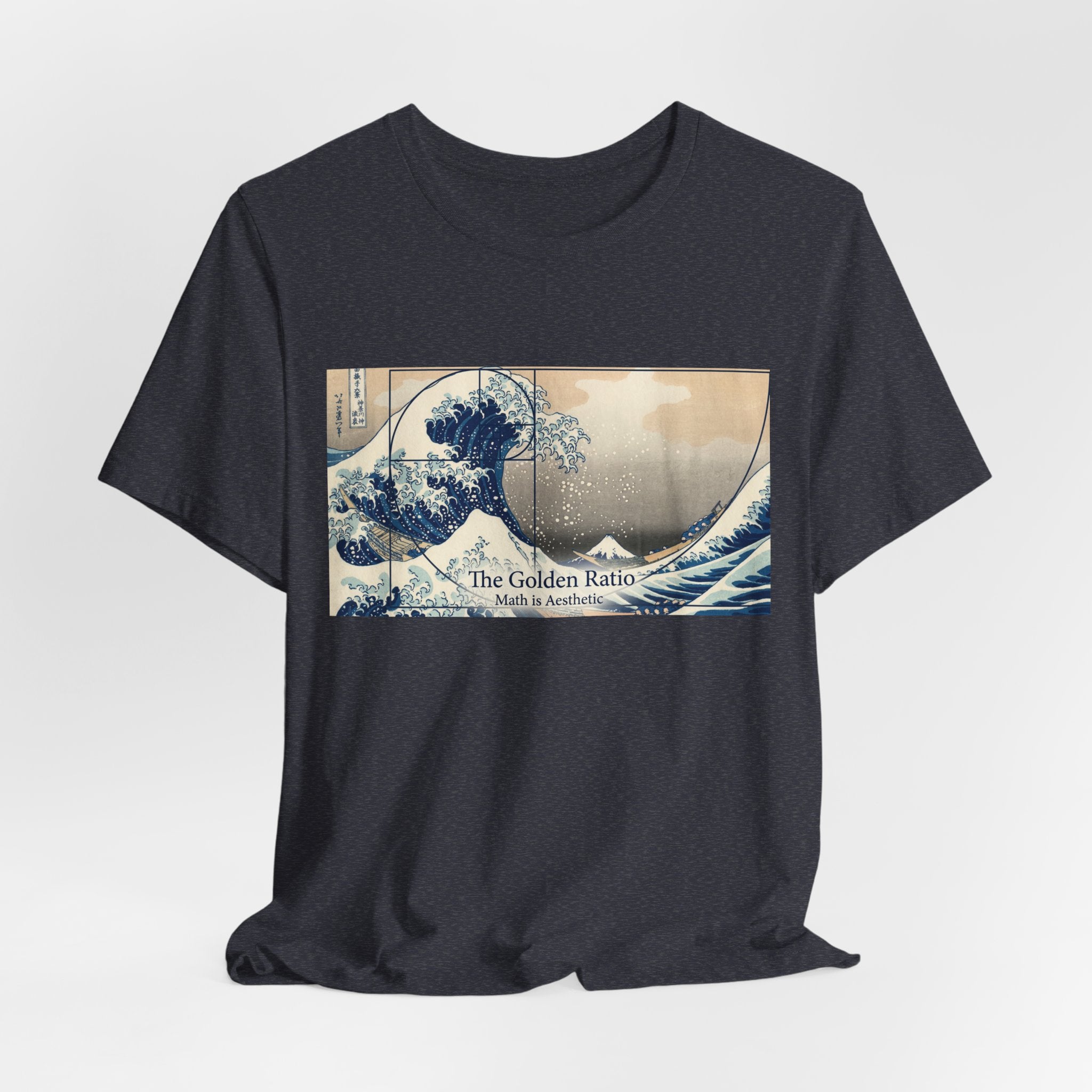 The Great Wave with Golden Ratio T-Shirt | Hokusai Wave Math Art