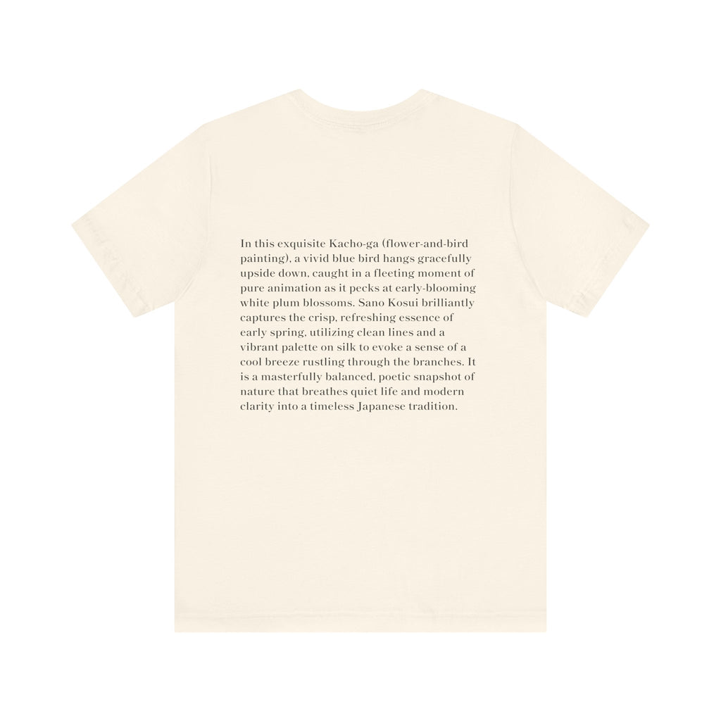Nihonga Art Tee — “Baika Shōkin-zu” Plum Blossoms & Blue Bird