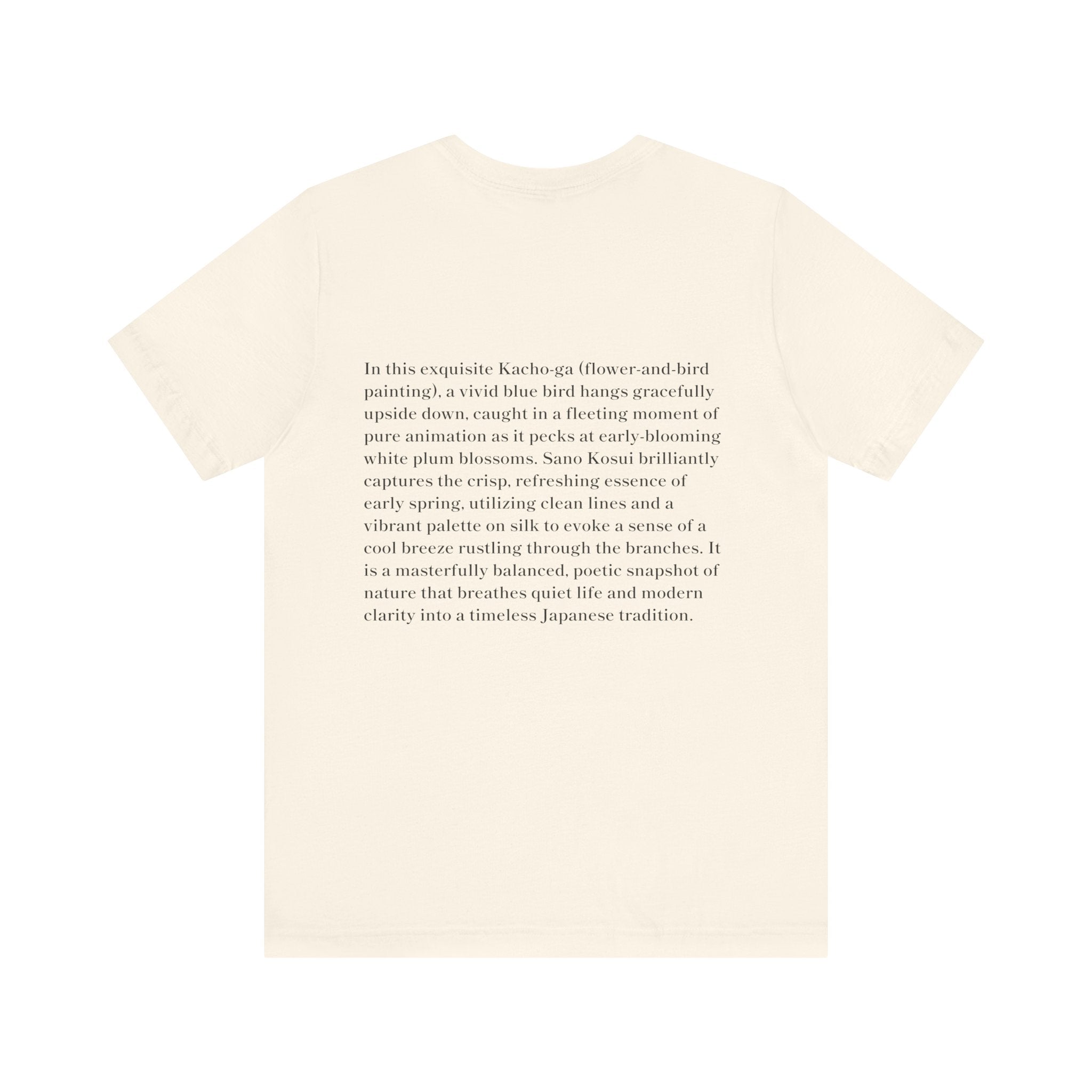 Nihonga Art Tee — “Baika Shōkin-zu” Plum Blossoms & Blue Bird