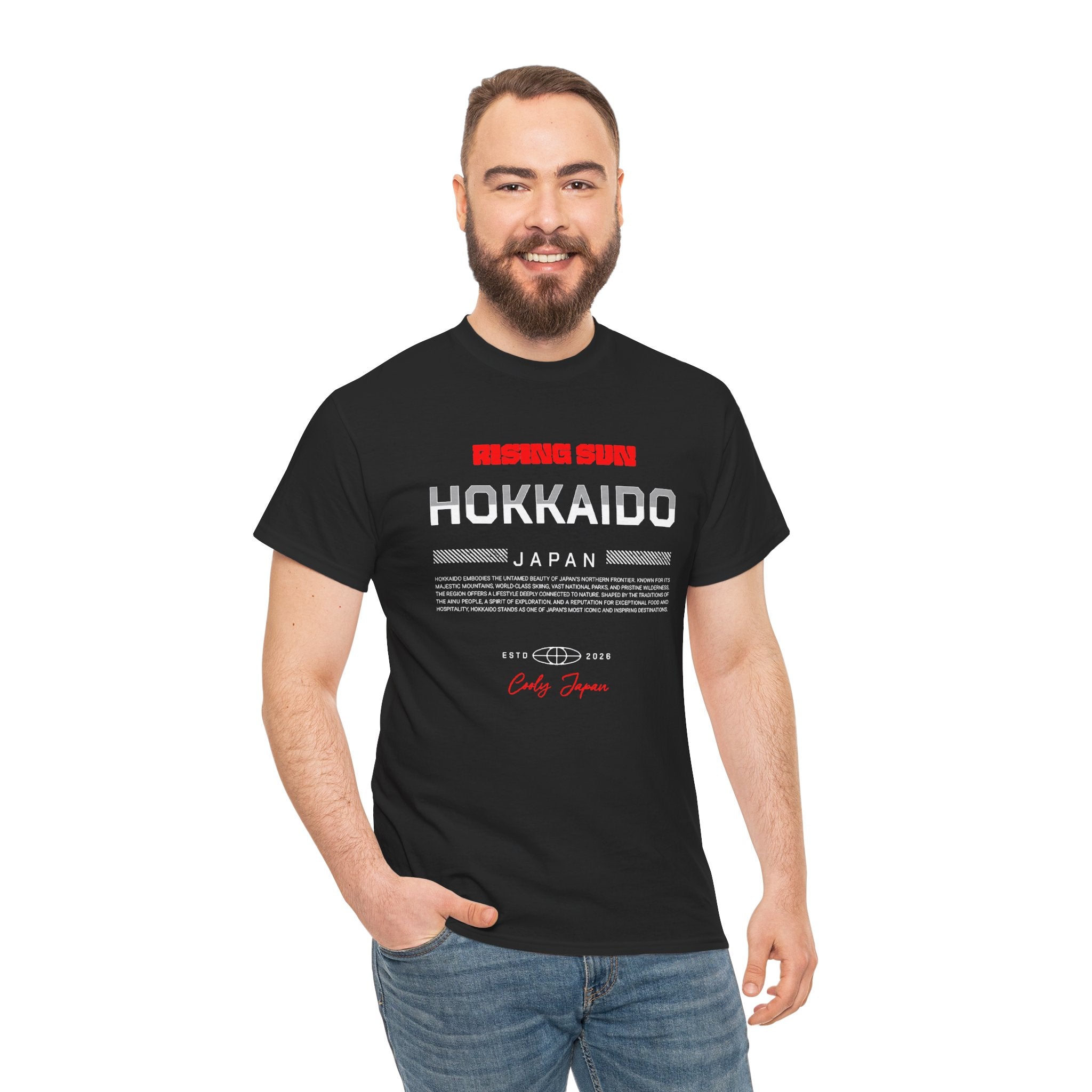Hokkaido Japan T-Shirt, Japanese Alps & Ski Travel Souvenir Tee  Snow Adventure Shirt  Japan Vacation Memory Gift | Hokkaido Nature Apparel