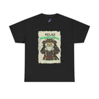Samurai Shiba Inu Drinking Matcha Tee — Relax Matcha Time Graphic T-Shirt